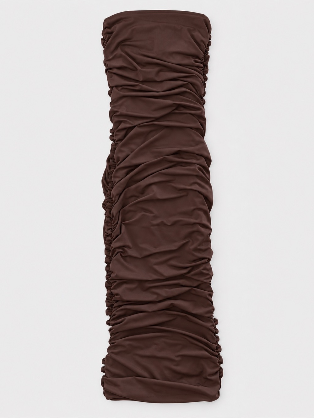 AFRM Brown Ruched Strapless Bodycon Dress Size Small